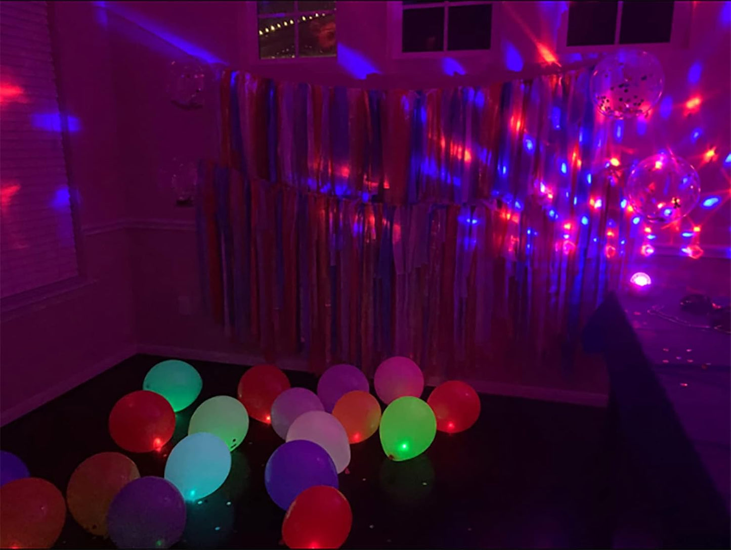 50 LED Light Up Balloons Mixed Colors Flashing Lasts 24 Hours Christmas Halloween Party Favors Birthday Wedding Decorations