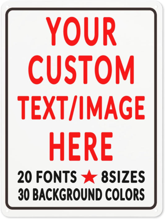 Custom Sign Personalized Custom Metal Sign, Customize For Office, Business, Workplace, Office, Home, Delivery Signs 12x16