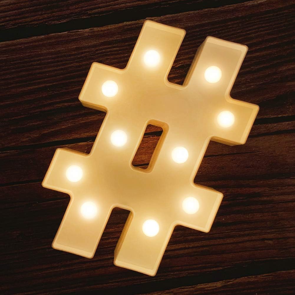 MUMUXI Marquee Light Up Letters Sign Battery Powered LED Alphabet Lights for Party Wedding Birthday Christmas Home Bar Decoration Lighted Symbols