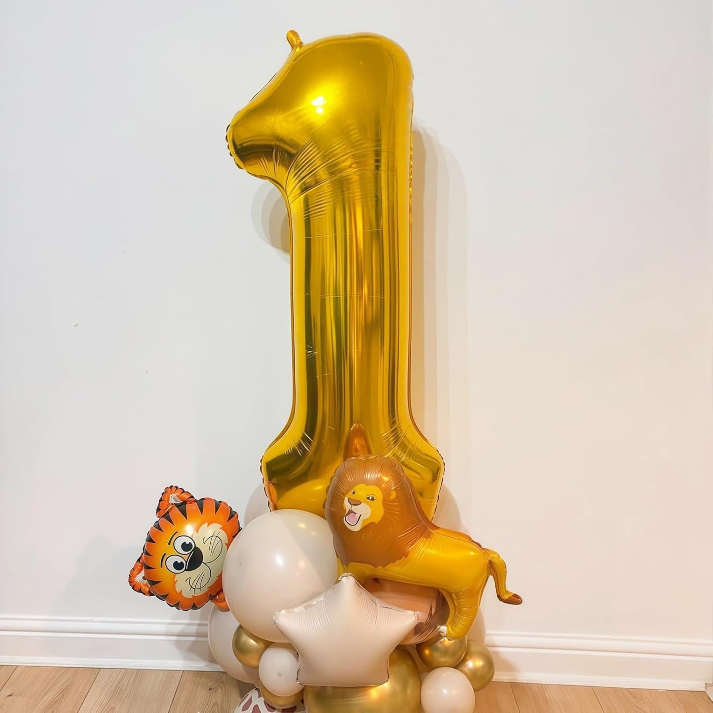 Gold 2 Balloon Number,40 Inch Number 2 Balloon Large Gold 2 Foil Mylar Helium Balloon for Birthday Party Decorations