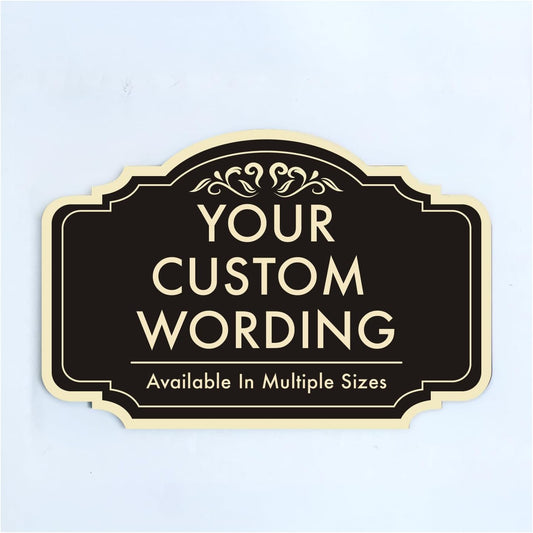 Custom Black Charcoal 36x24-inch Aluminum Outdoor Signs, Personalized Driveway, Waterproof Made in USA