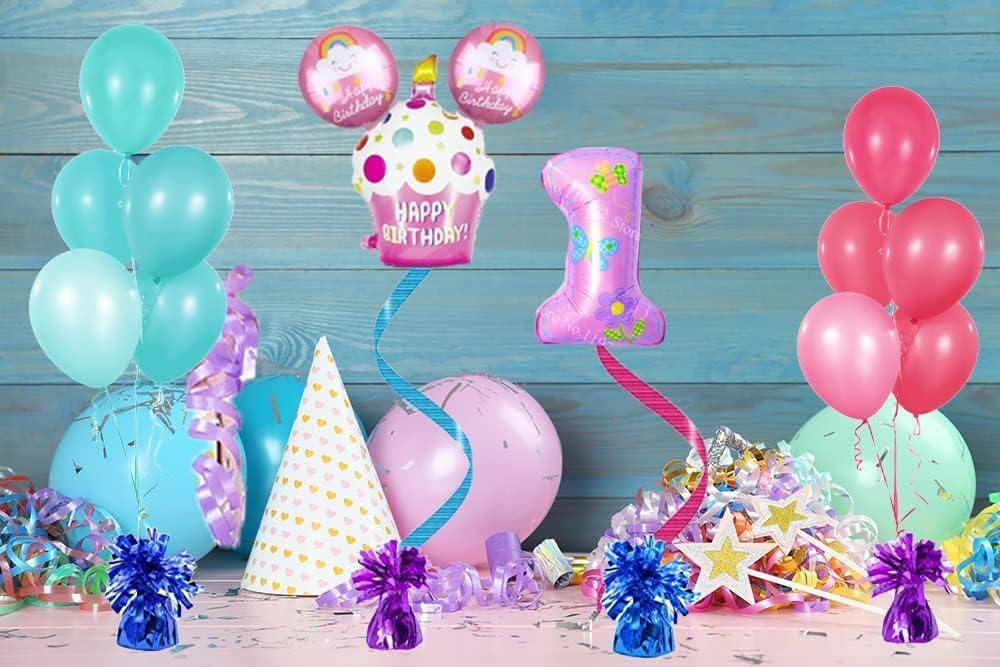 Metallic Balloon Weights, Birthday Party Favors, Novelty and Gag Gifts, 5.5" Inches, 6-Pack (Orange)