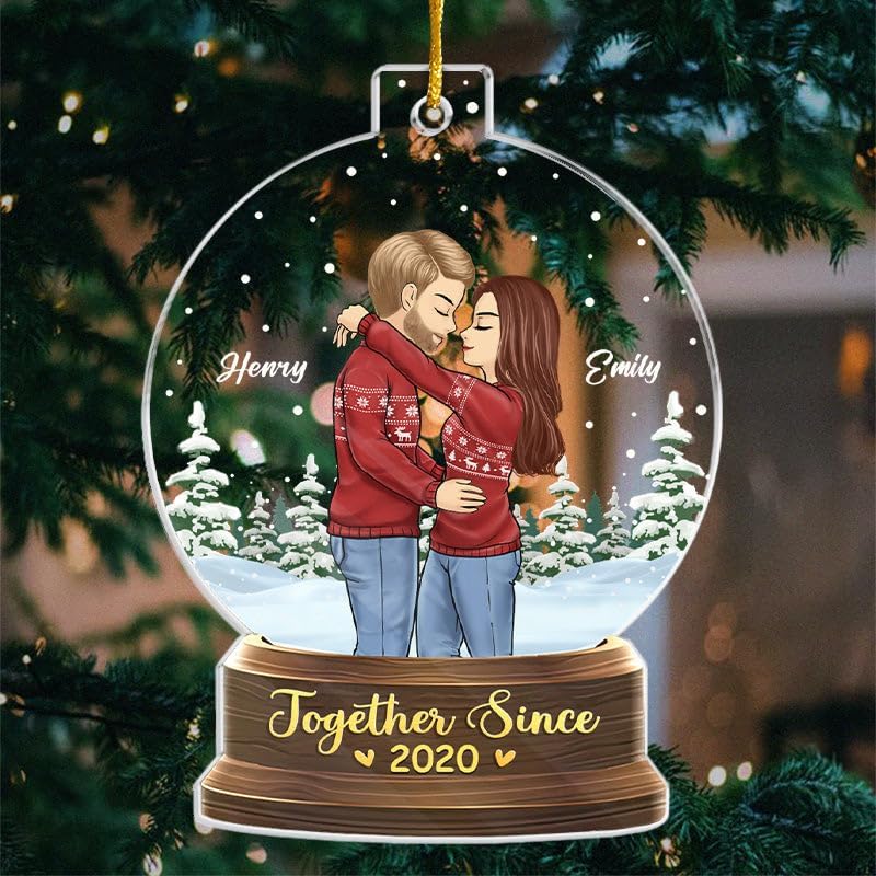 Pawfect House Together Till The End Personalized Acrylic Christmas Ornaments, Anniversary, Thanksgiving, Birthday Gifts for Couple, Husband, Wife, Christmas Tree Decorations for Home, Xmas Decorations
