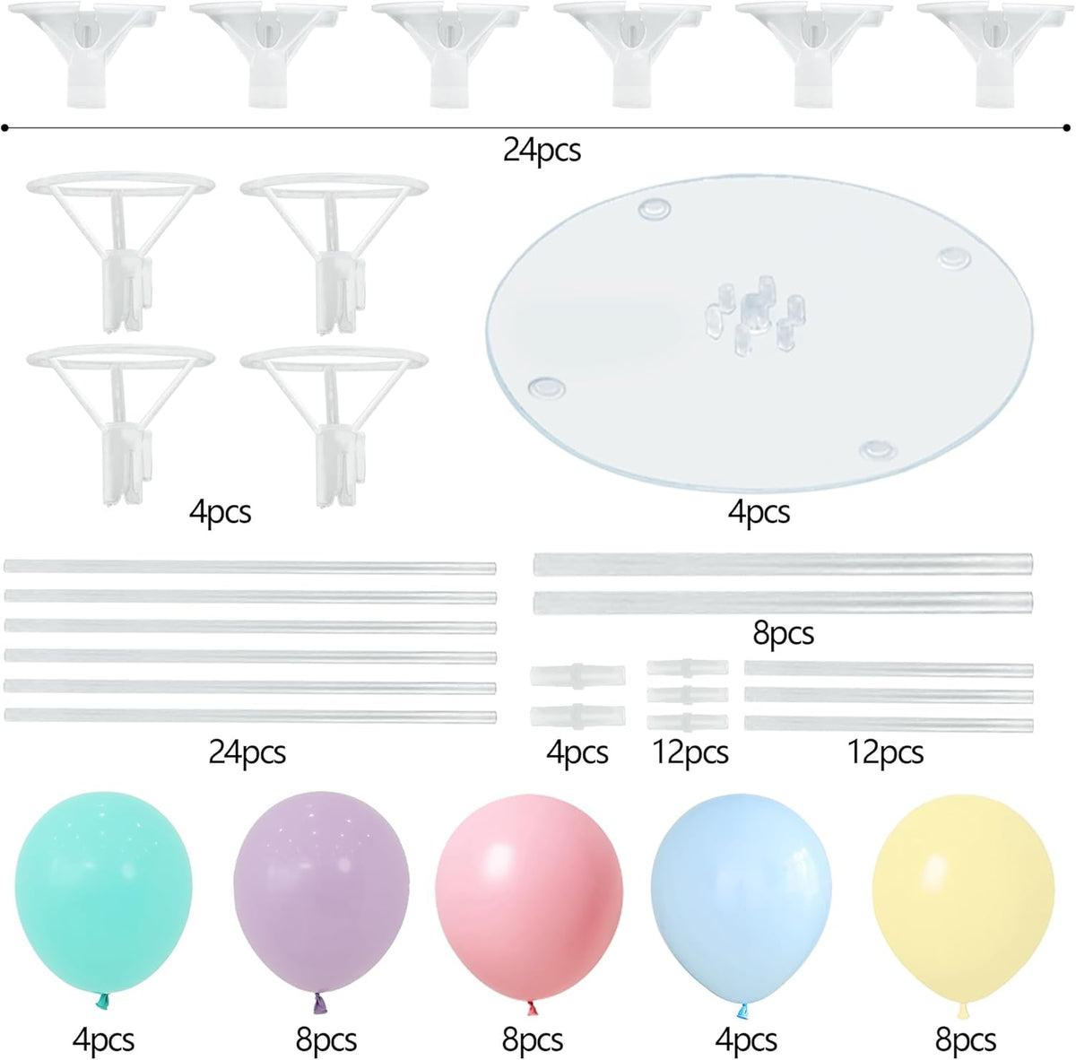 Balloon Stand Kit For Table Centerpieces Pastel Balloons Holder Baby Shower Birthday Party Decorations