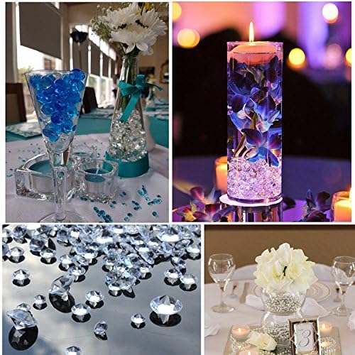 10000 pcs/Pack Wedding Table Scatter Confetti Crystals Acrylic Diamonds Vase Fillers 4.5 mm Rhinestones for Wedding, Bridal Shower, Vase Beads Decorations (Light Gray)