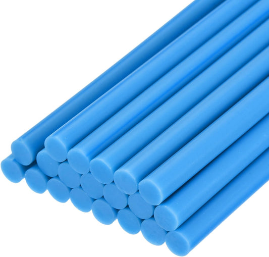 uxcell 20pcs Hot Glue Sticks for Glue Gun 7mm/0.27-inch x 4-inch Mini Hot Melt Adhesive Glue Stick Sky Blue