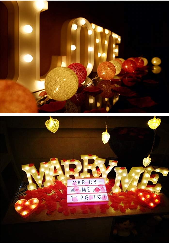 MUMUXI Marquee Light Up Letters | Large Light Up Numbers | Battery Powered and Bright with Every Letter of The Alphabet | for Wedding, Birthday, Party, Celebration, Christmas or Home Decoration (E)
