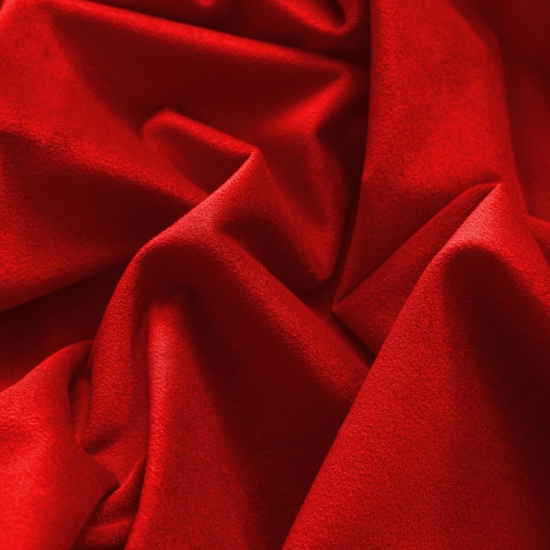 F-CHU Red Tablecloth Thickset Velvet Tablecloth with Beautiful Gold Tassels Vintage Table Cloth for Home Decor Wedding, Party, Banquet and Events 70" Round