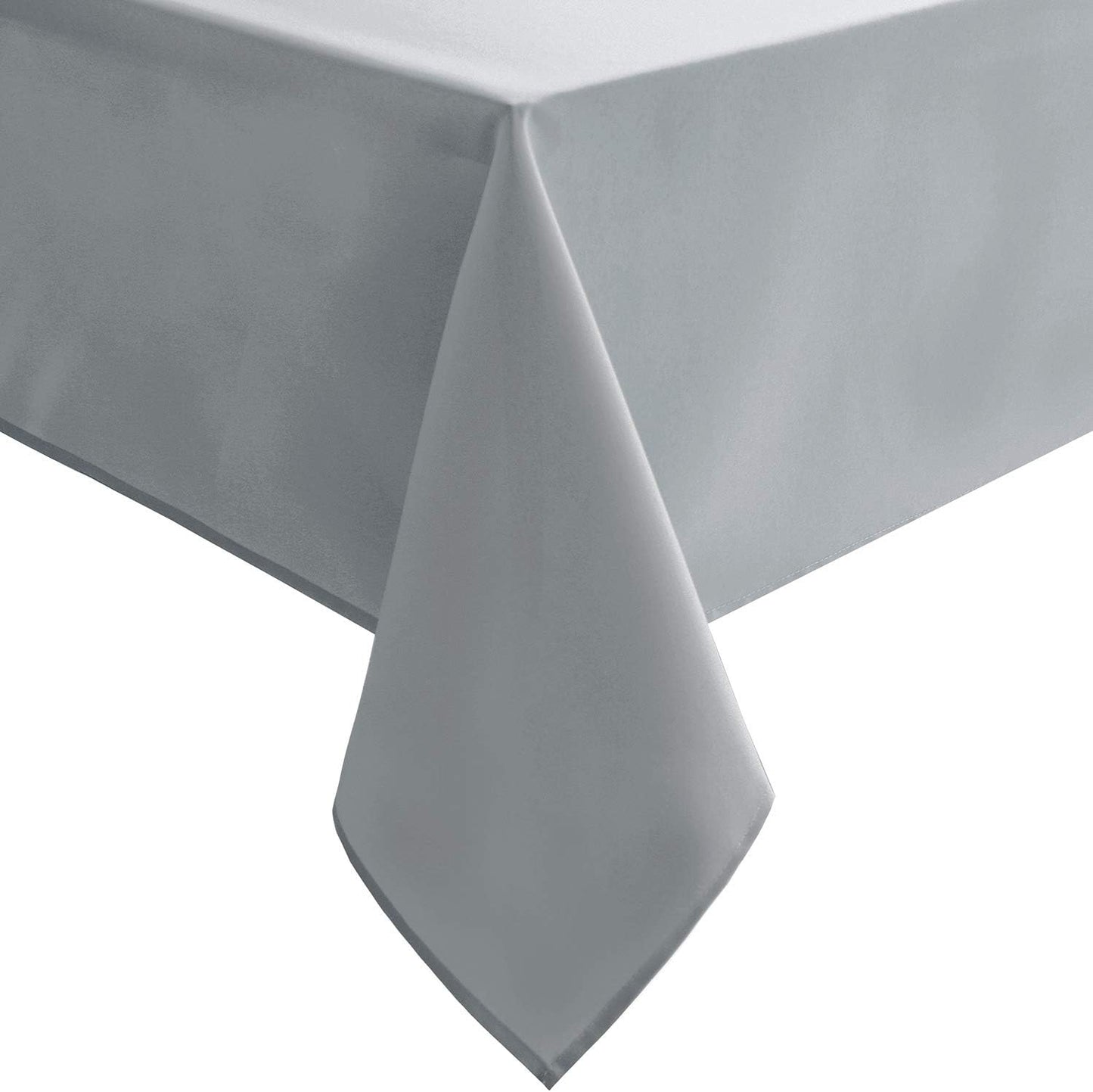 Hiasan Silver Grey Rectangle Tablecloth - Waterproof and Spillproof Washable Fabric Table Cloth for Dining Room Kitchen Party and Outdoor, 90 x 156 Inch