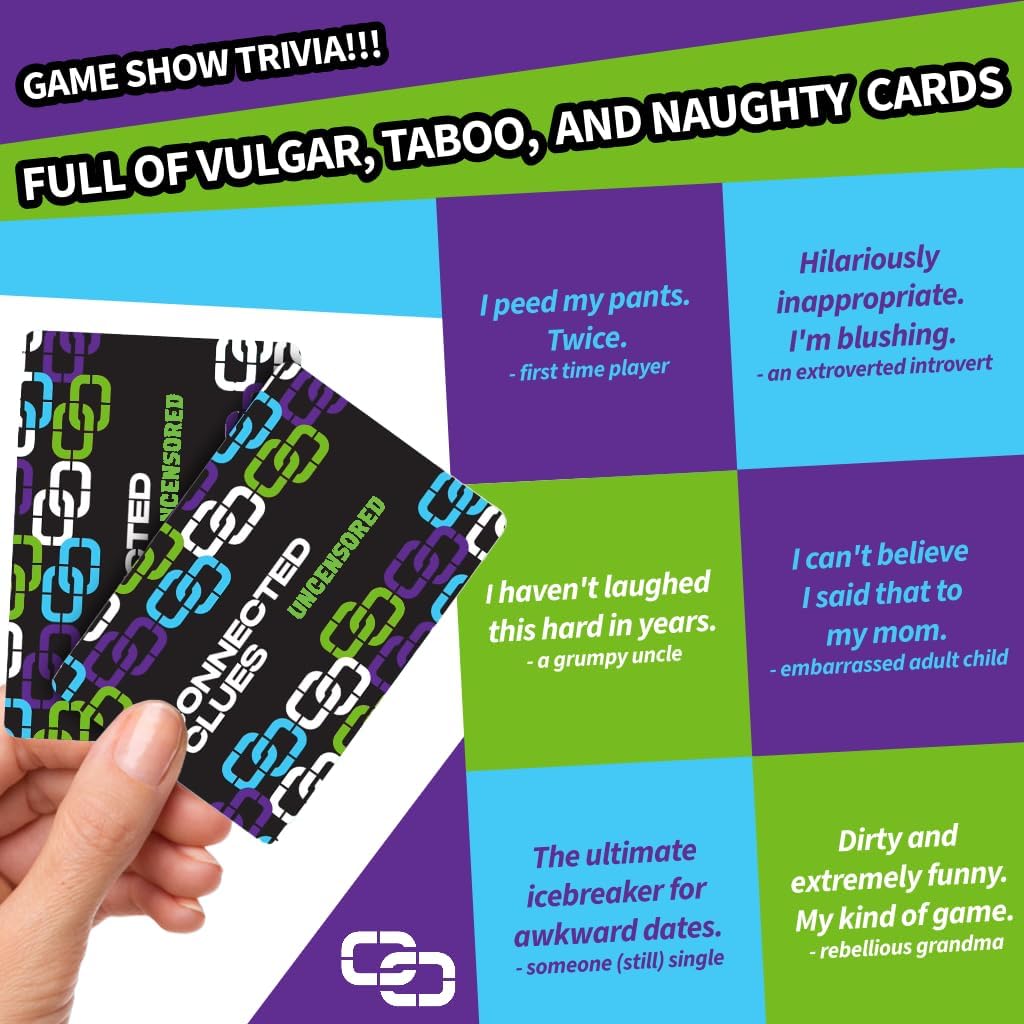 Uncensored - A Party Game for Clever Friends | Phrase Guessing Fun Based on The Popular Before and After Game Show Category | Play Standalone or Mix with Base Game