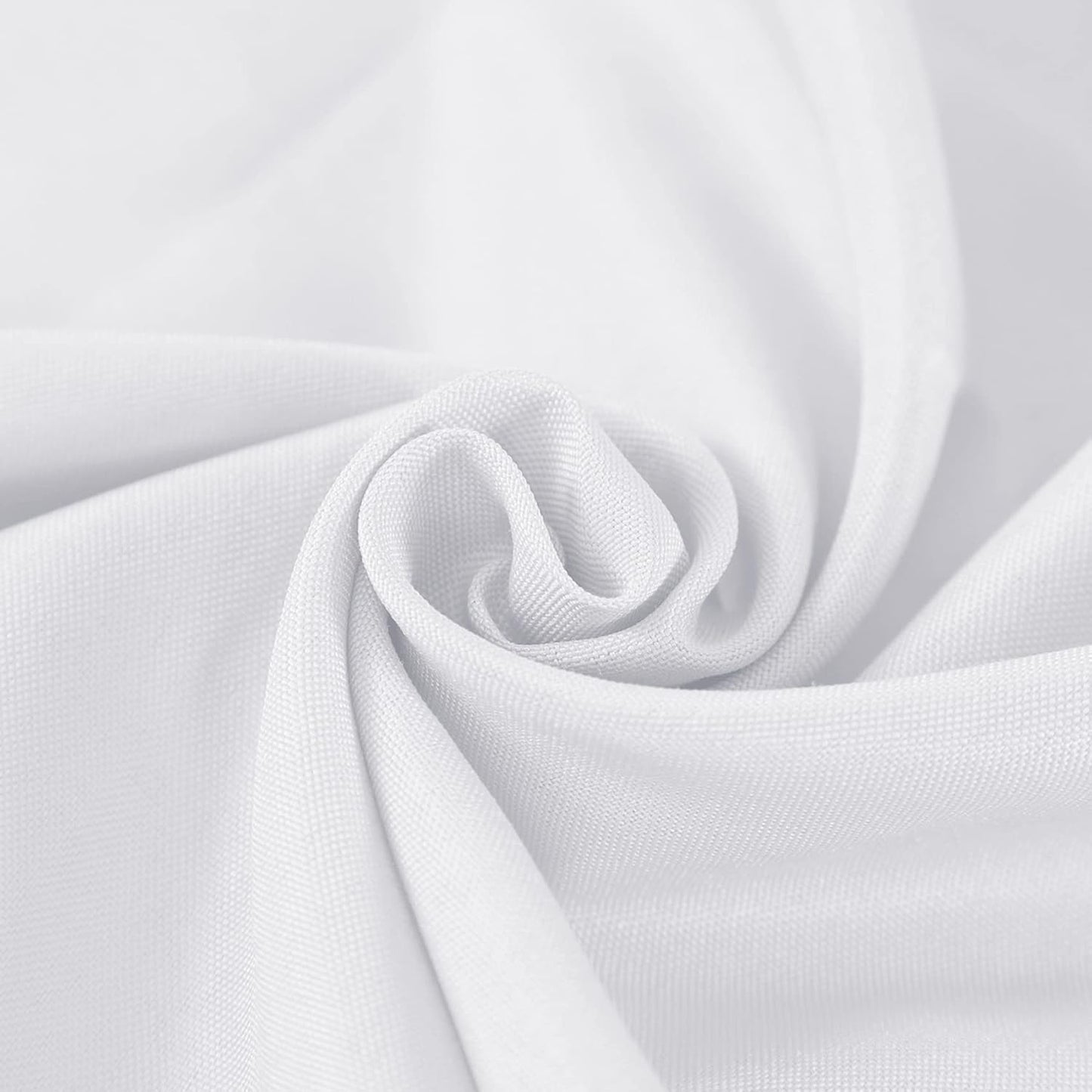 Fokitut 6 Pack Waterproof Round Tablecloth, 120 Inch, Stain Resistant and Wrinkle Polyester Table Cloth, Fabric Table Cover for Kitchen Dining, Wedding, Party, Holiday Dinner-White