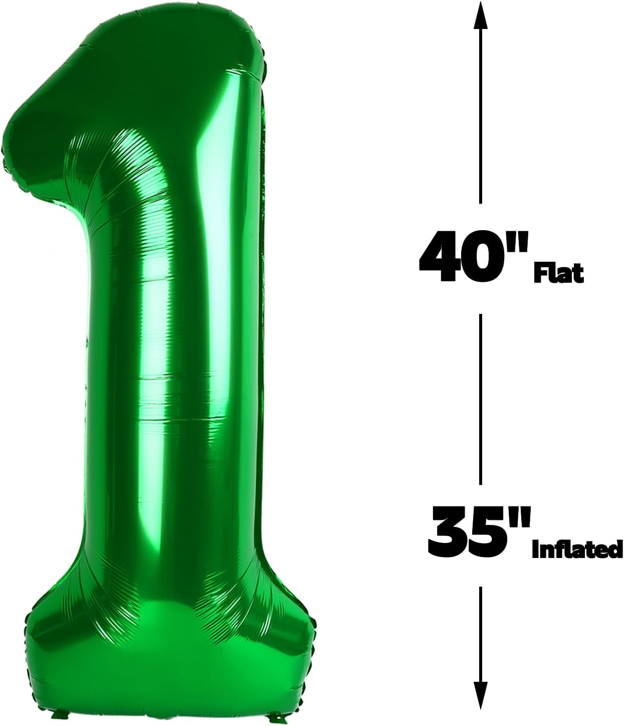 40 Inch Green Mylar Foil Number 16 61 Birthday Balloon, Digital Balloons for 16 Boy Girl Party Decorations Supplies, Big Helium Balloon Numbers for 16 61 Men Women Anniversary
