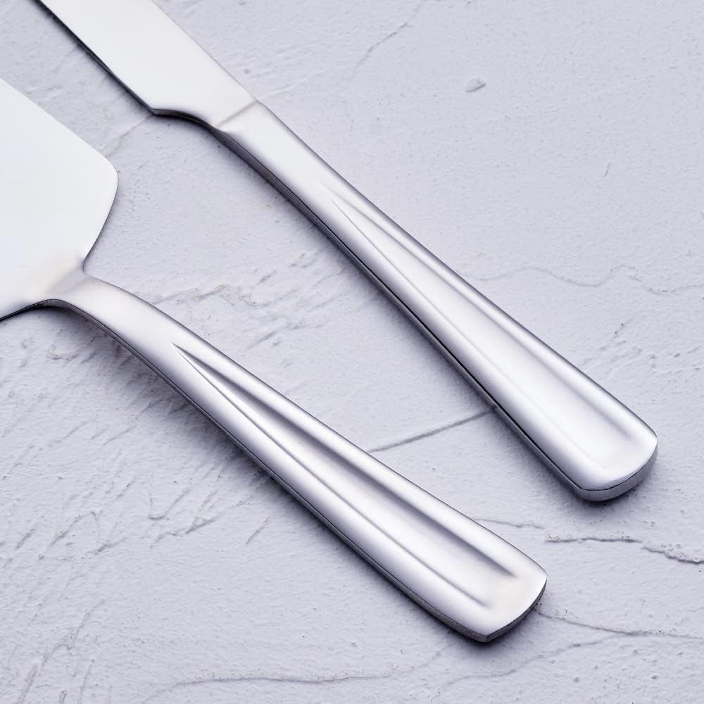 GoGeiLi Cake Knife and Server Set, Stainless Steel Cake Cutter Set for Wedding, Birthday, Parties