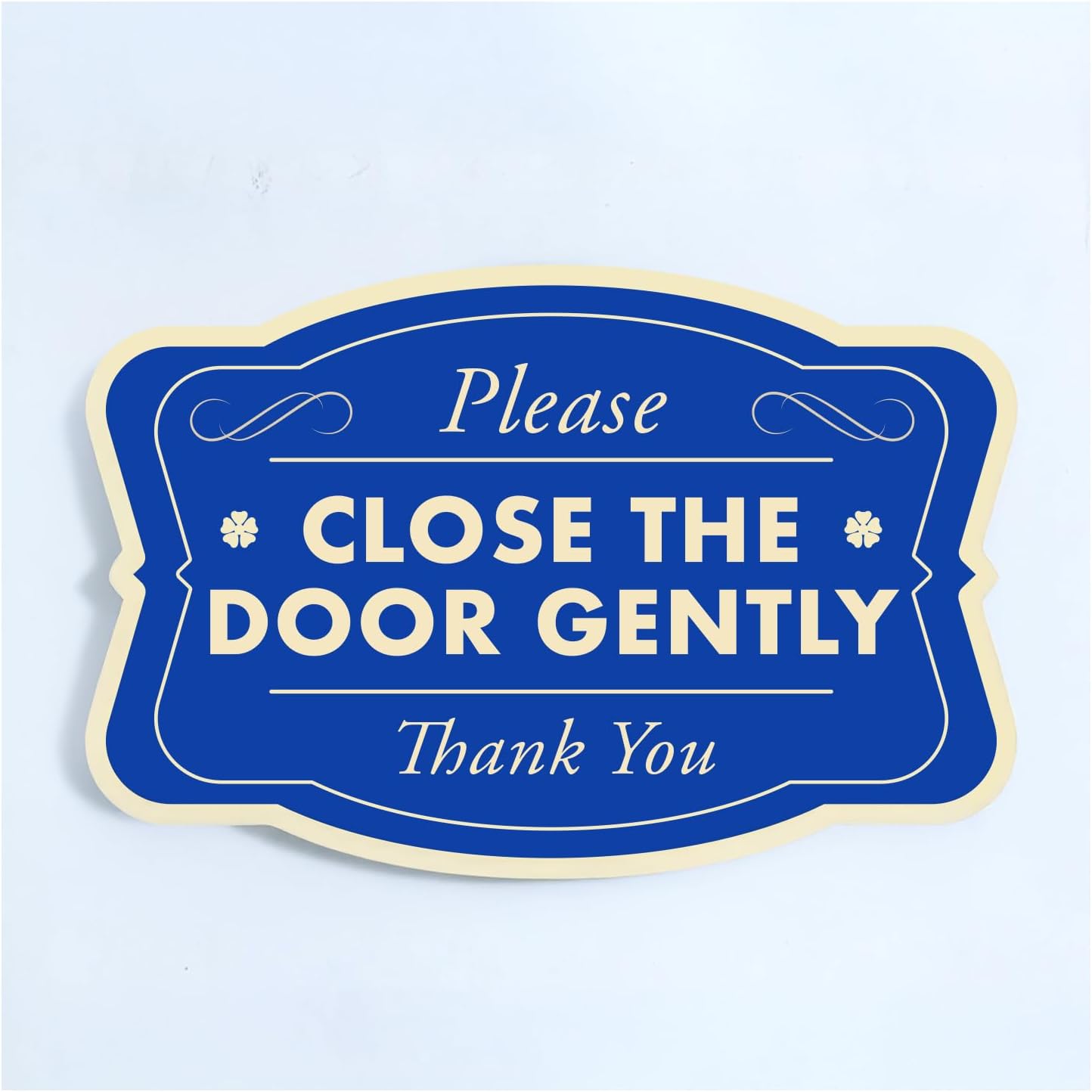 Custom Decorative Outdoor Metal Sign, Personalized Aluminum Driveway Sign - Waterproof, Made In USA - Design 3 Blue Steel 36x24 In