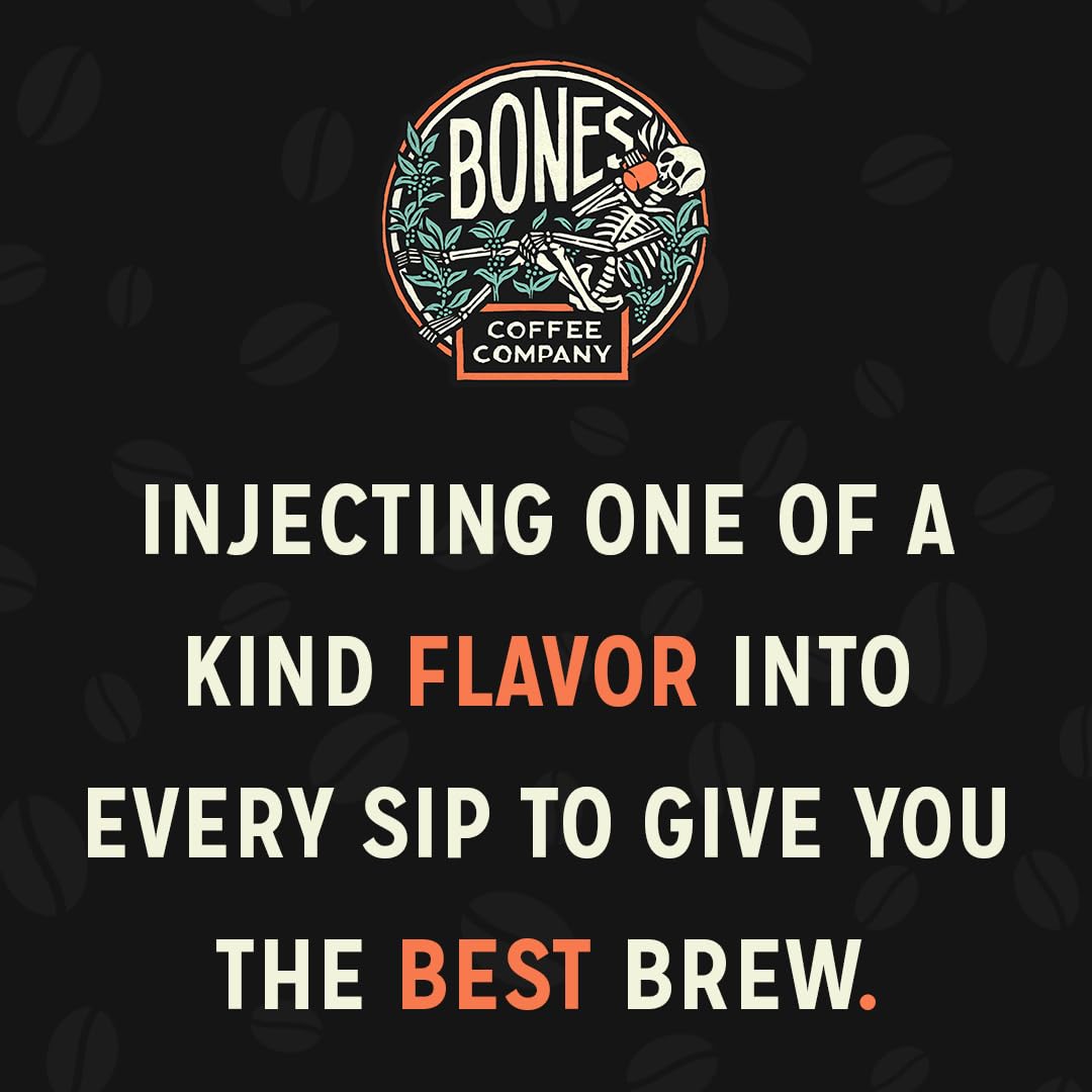 Bones Coffee Company The Nightmare Before Christmas Collector's Box 5 Flavored Coffee Low Acid Medium Roast Arabica Beans Specialty Coffee Gifts For Auto Drip and French Press, 4 oz Pack of 5 Whole