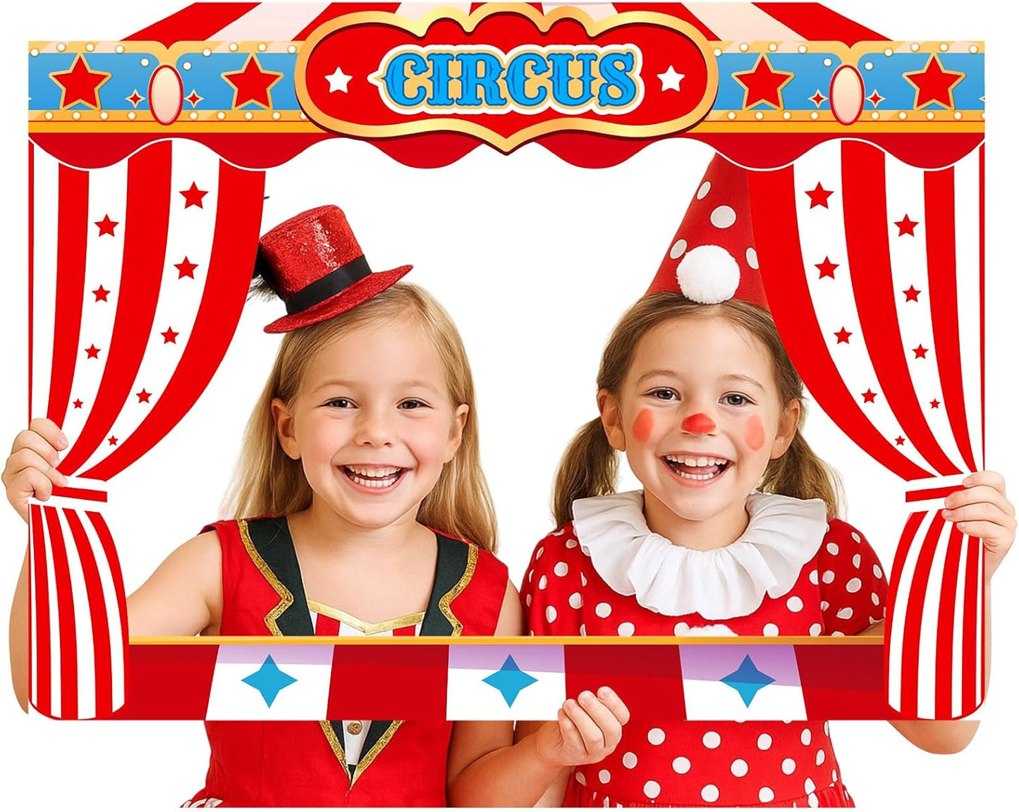 Upgraded 32 x 24 Inch Large Photo Booth Props Picture Frame Vintage Photo Frame Friends Selfie Props for Halloween Carnival Christmas Wedding Mexico Party Favors (Carnival Style)