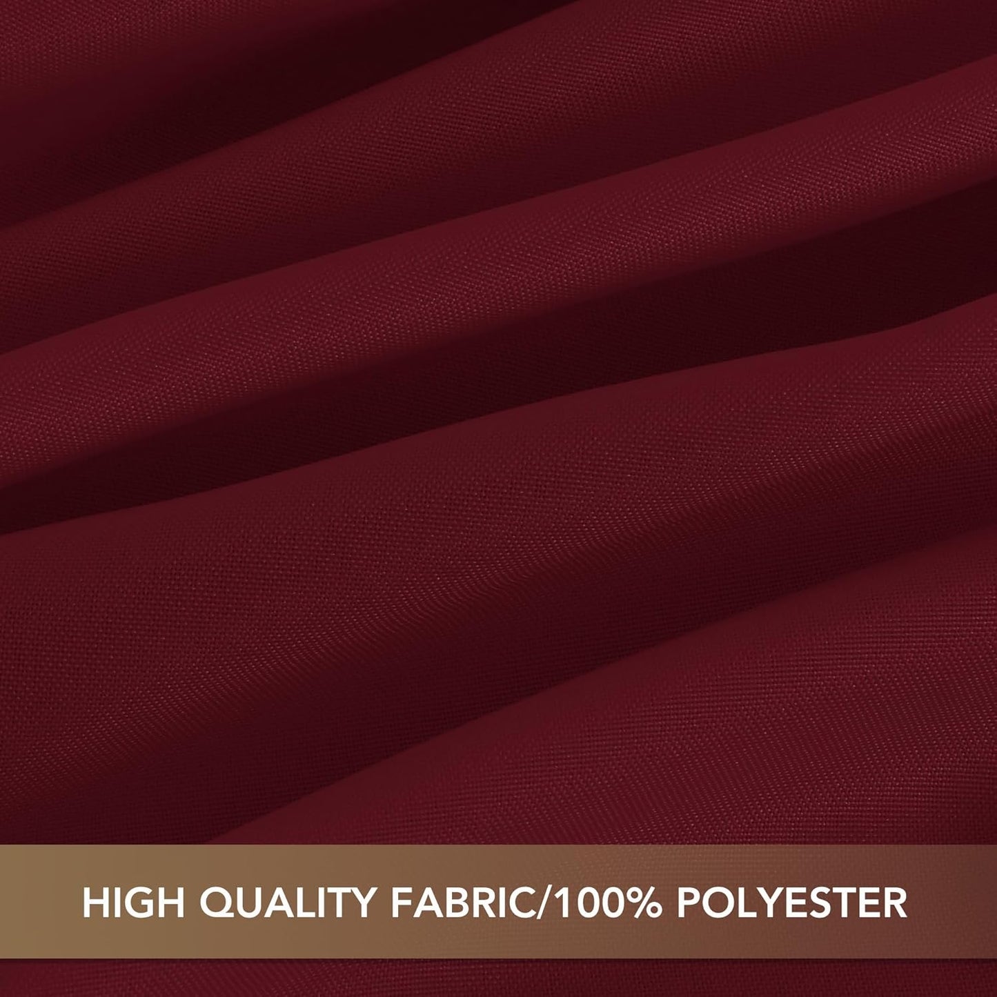 sancua Small Square Tablecloths 36x36 Inch - Burgundy Table Cloth for Square or Round Tables, Washable Polyester Fabric Table Cover for Christmas Nightstand End Bedside Tables