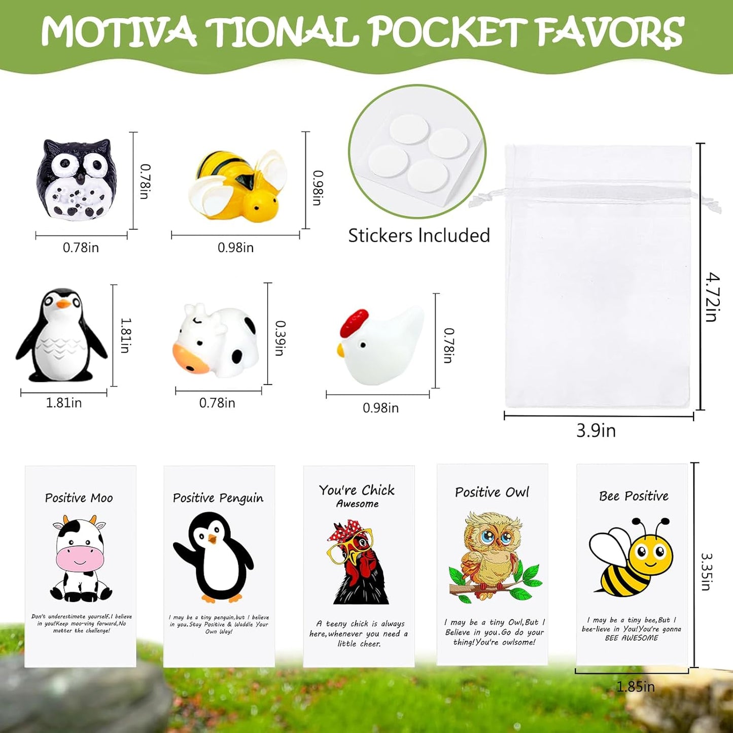 50 Set Employee Appreciation Gifts Bulk for Thank You Staff Back to School Student Teacher Coworker Nurse Pocket Gifts End of Year Student Gift Animal Pun Inspirational Note Cards Office Favors