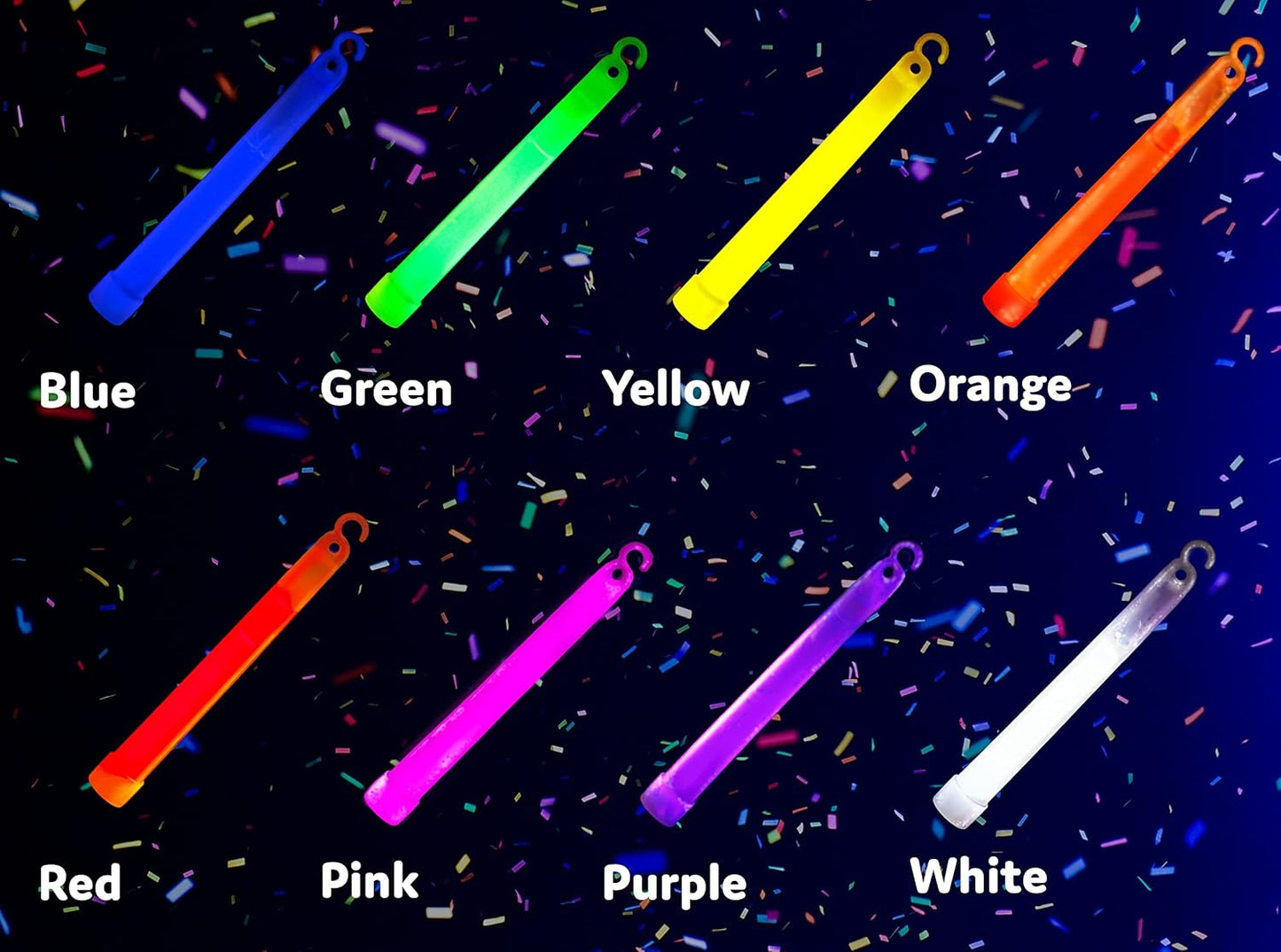 PartySticks Glow Sticks Party Supplies for Kids and Adults (30pk Assorted) - 6 Inch Bulk Glow Light Up Sticks Party Favors, Glow in the Dark Party Decorations, Waterproof Nontoxic Glow Necklaces