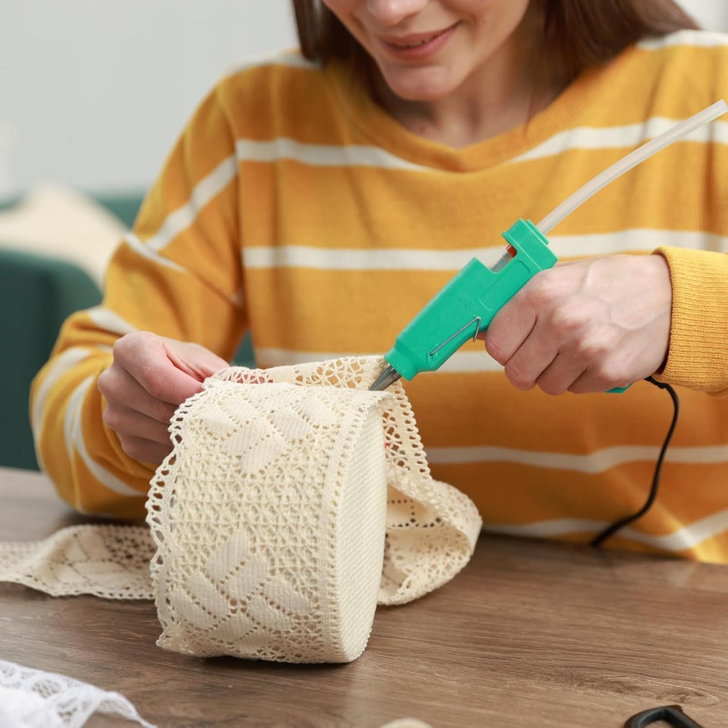 HARFINGTON 10pcs Hot Glue Sticks 0.43" Dia x 9.84" Long EVA Mini Hot Melt Adhesive Glue Stick for Hot Melt Gun Wood Plastic Glass Flowers Fabrics Foam, Blue