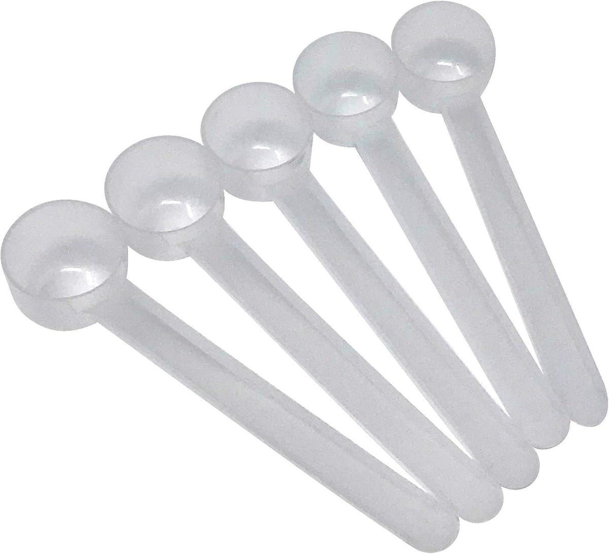 2 Teaspoon (2/3 Tablespoon | 10 mL) Long Handle Rounded Scoop for Measuring Coffee, Pet Food, Grains, Protein, Spices and Other Dry Goods (Pack of 5)