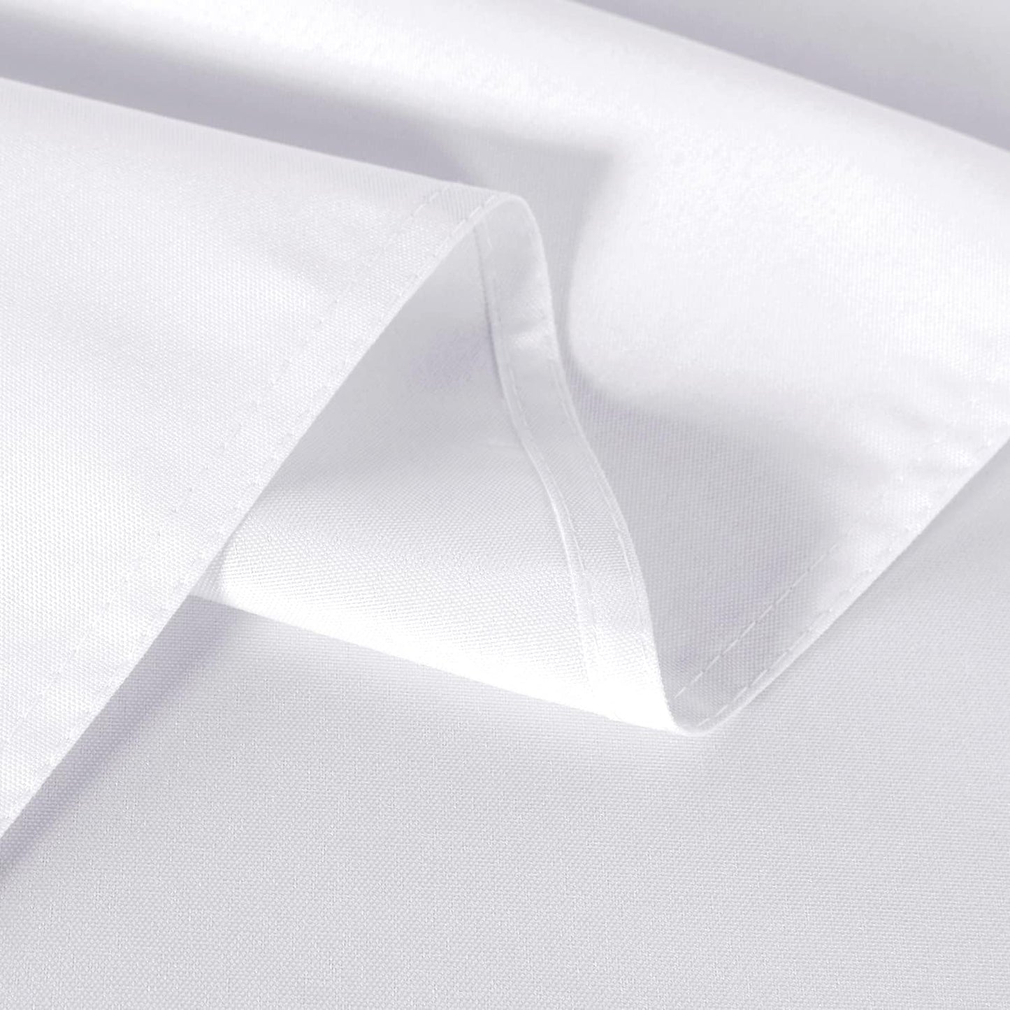 sancua 8 Pack White Tablecloth 60 x 120 Inch, Rectangle Table Cloth for 8 Feet Tables - Stain and Wrinkle Resistant Washable Polyester Table Cover for Dining Tables, Buffet Parties and Camping