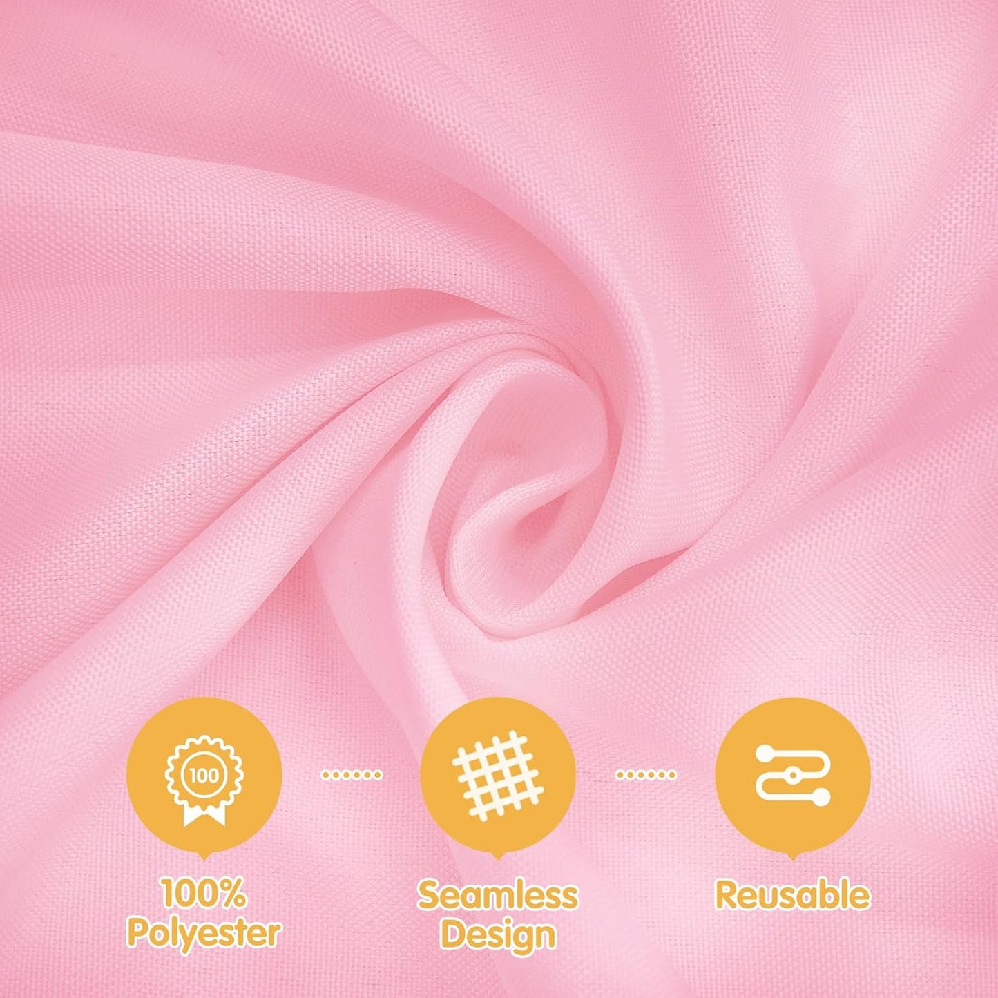 BRILLMAX 8 Pack Pink Tablecloths for 6 Foot Rectangle Tables 60 x 102 Inch - 6ft Rectangular Bulk Linen Polyester Fabric Washable Cloth Cover for Wedding Reception Banquet Birthday Party