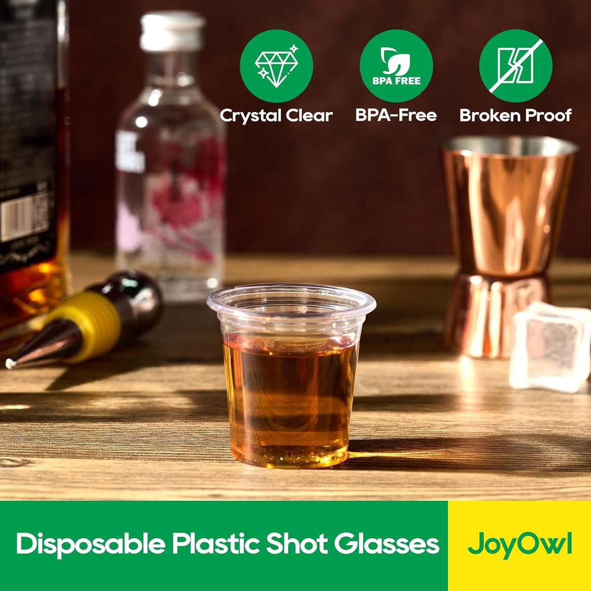 1200 pack 1 OZ Plastic Shot Glasses, Mini Disposable Shot Cups for Party, Events, Whiskey and Wine Tasting