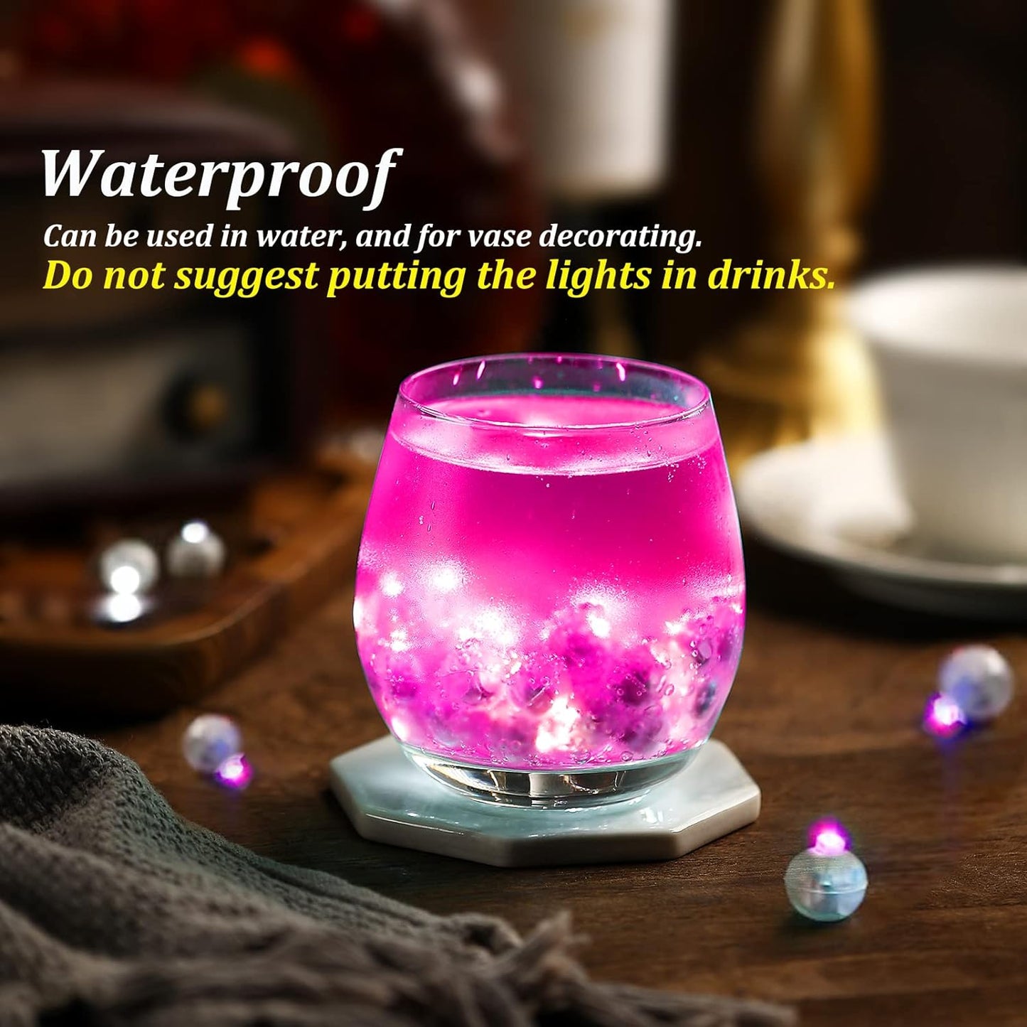 50PCs Mini Led Lights, Led Balloons Light for Neon Party Lights, Paper Lanterns, Easter Eggs, Birthday Party, Wedding, Halloween, Christmas Decoration (Glow Steadily Pink)
