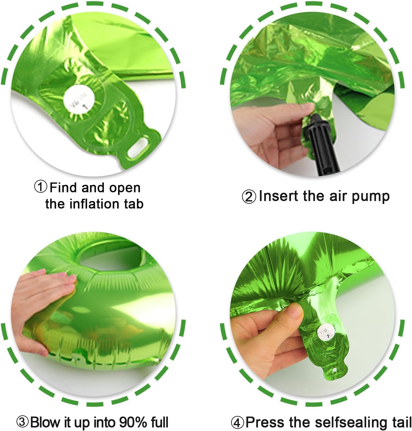 40 Inch Light Green Large Number 4 Birthday Balloon, Giant Number Four 14 24 34 40 44 Balloons, Light Green Foil Mylar Big Balloons for Anniversary Graduation Supplies Decorations