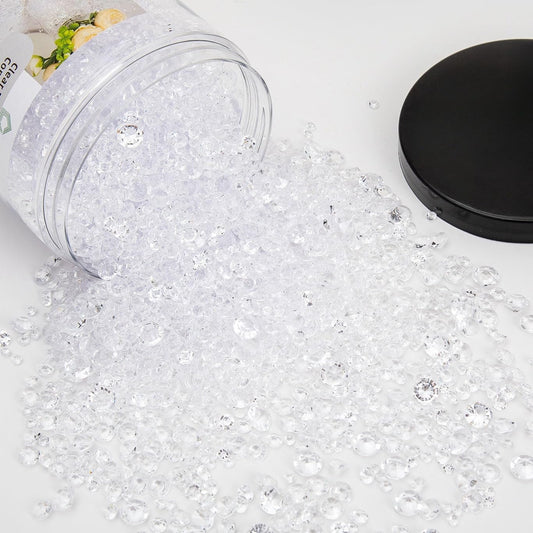 Vase Fillers for Centerpieces Home Deco,8700 Pieces Clear Diamond Table Confetti,Fake Plastic Gems for Bridal Shower,Wedding & Party Decorations