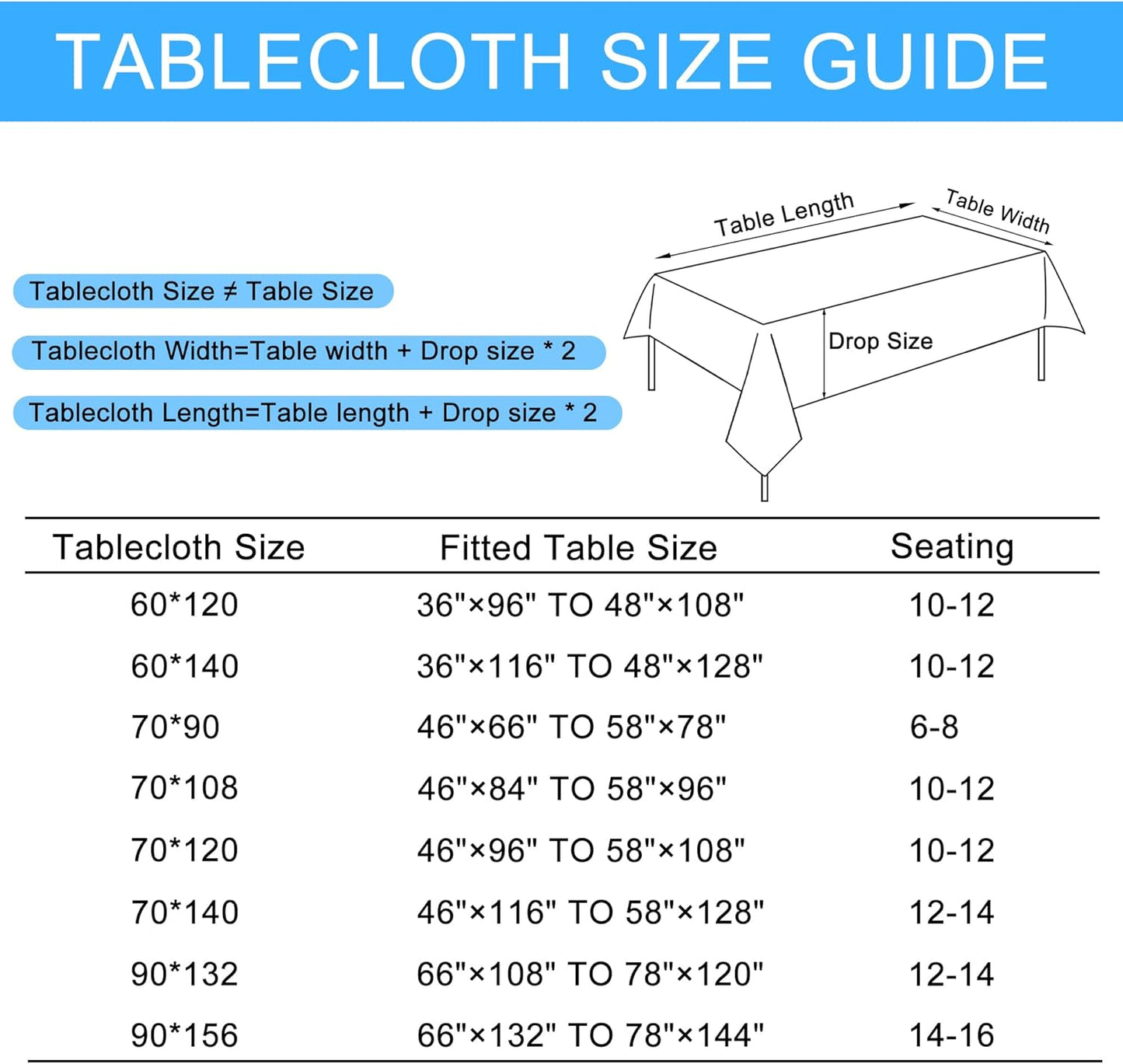 Hiasan Faux Linen Rectangle Tablecloth - Wrinkle and Stain Resistant Washable Table Cloth for Kitchen Dining Room Holiday Table Cover for Dinner, Black, 60 x 140 Inch