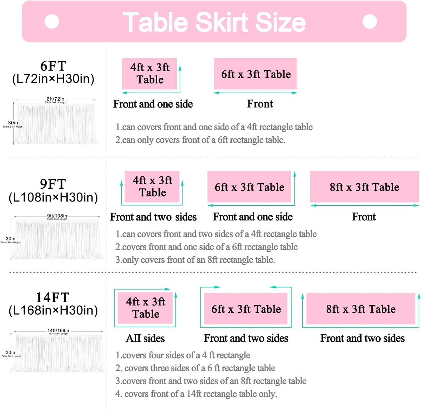 14ft Champagne Table Skirt Tulle Wedding Table Cloth Elegant Tutu Table Skirt Cover for Birthday Party Baby Shower Dessert Buffet Banquet Table Decorations