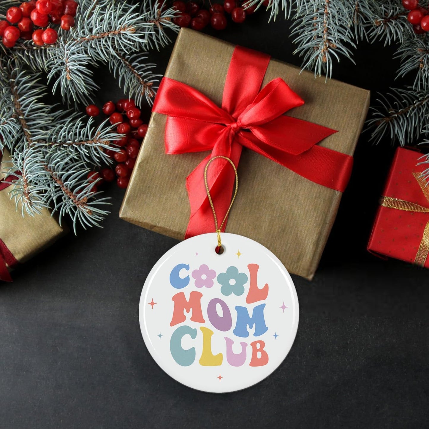 NewEleven Gifts for Mom - Gifts for Mama Birthday, Christmas - Birthday Presents for Mother from Daughter, Son, Child - New Mother Gift, Mom to Be Gift - Ceramic Christmas Ornaments