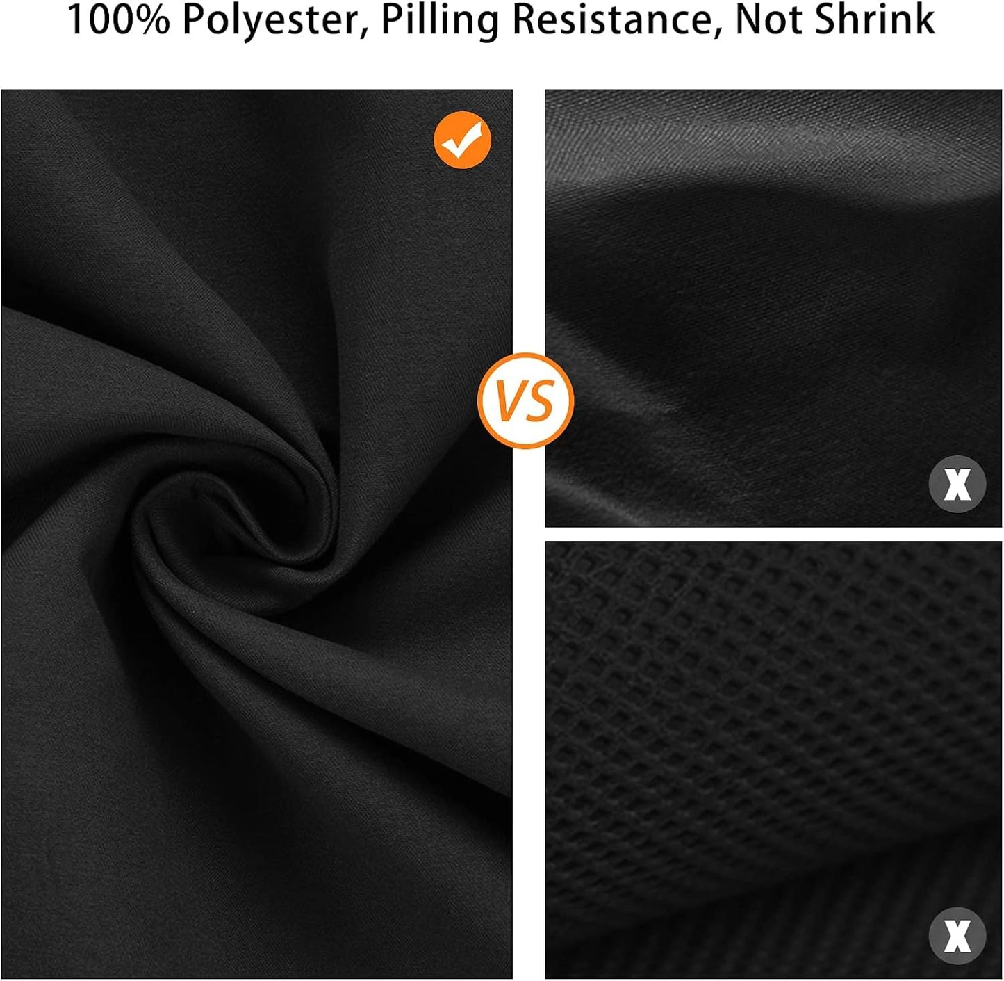8X10 FT Black Backdrop, 100% Polyester Photography Background Curtain Screen, Foldable Black Screen Washable for Professional Photoshoot Portraits Party Video Studio