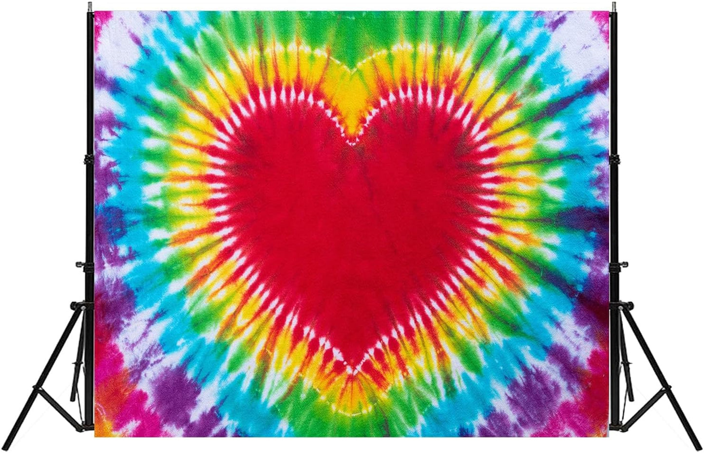 Hippie Backdrop 7x5ft 60s 70s Backgrounds Tie Dye Theme Party Decorations Hippie Supplies Photo Booth Props