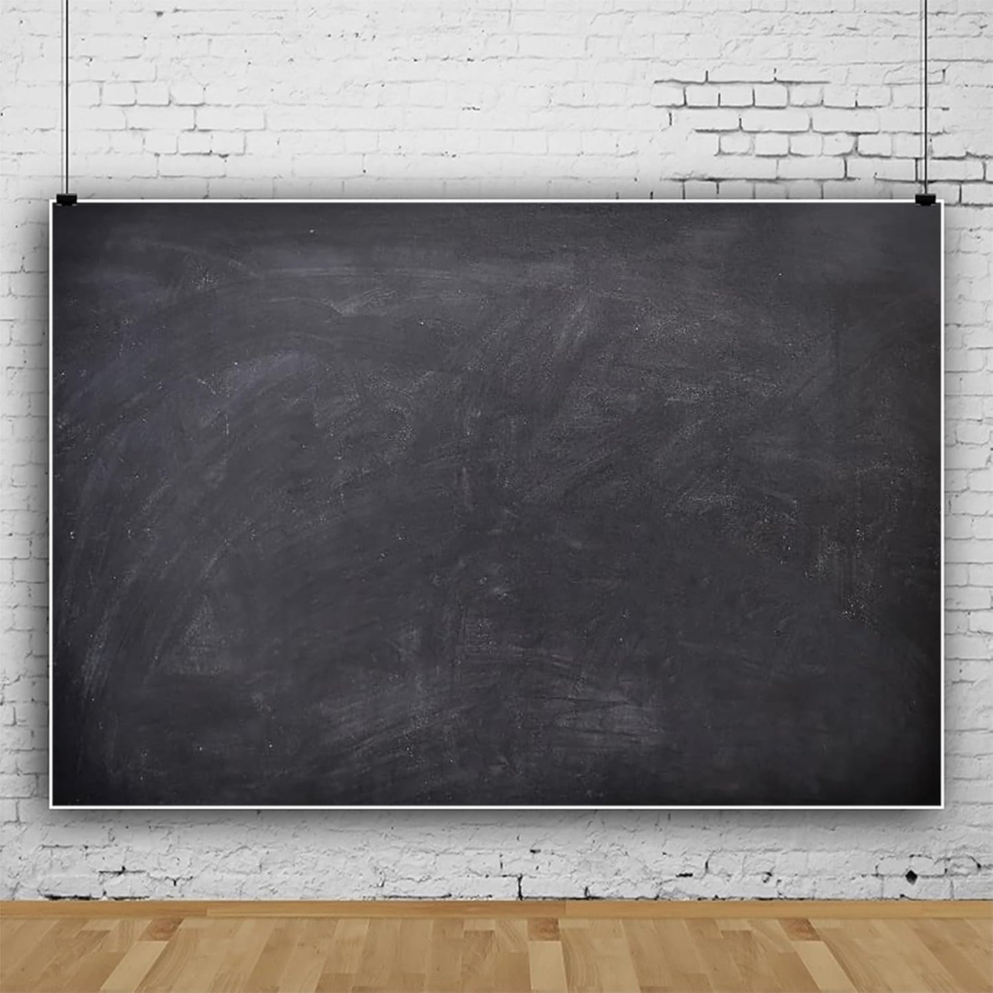 Renaiss 9x6ft Blank Blackboard Backdrop for Photoshoot Man Woman Portrait DIY Chalkboard Photography Background Back to School Banner School Season Photo Booth Props Wedding Teachers` Day Party Decor