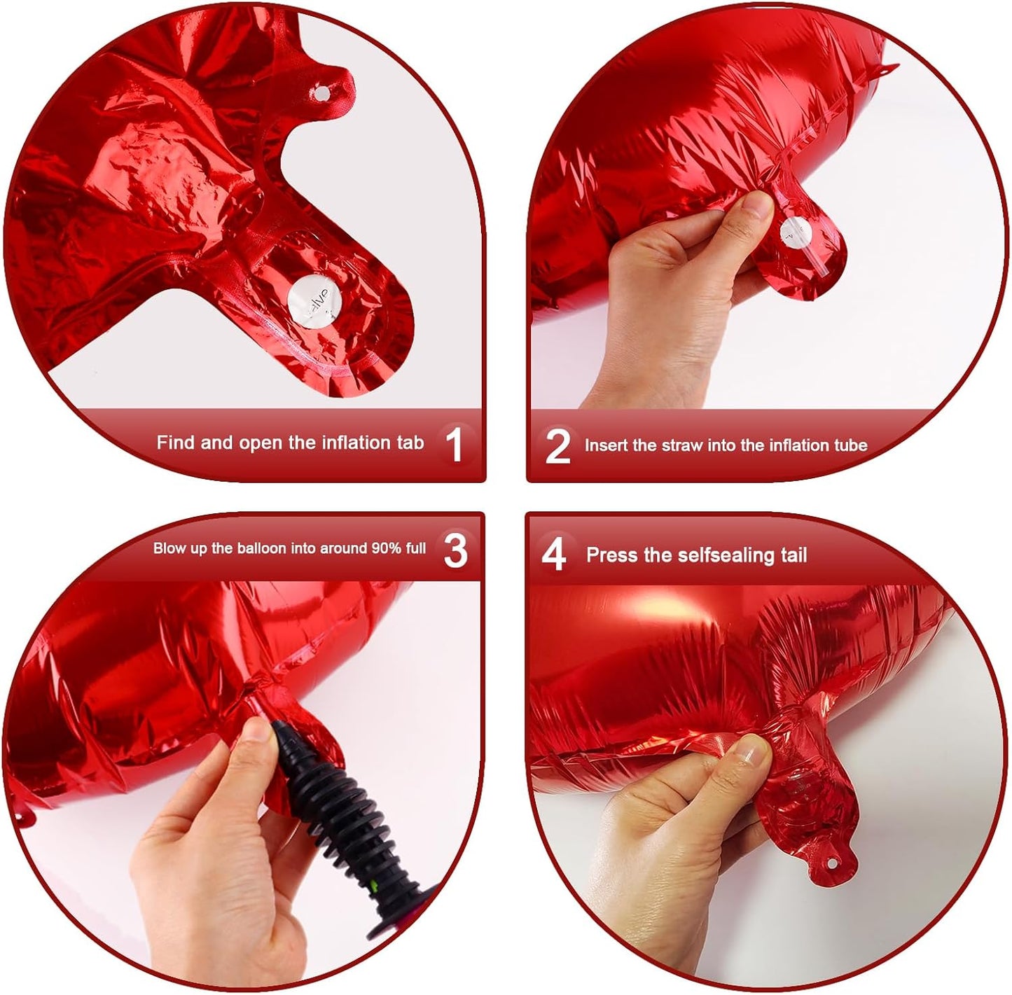 40 Inch Red Mylar Foil Number 6 Birthday Balloon, Digital Balloons for 6 16 Boy Girl Party Decorations Supplies, Big Helium Balloon Numbers for 26 36 46 60 Men Women Anniversary