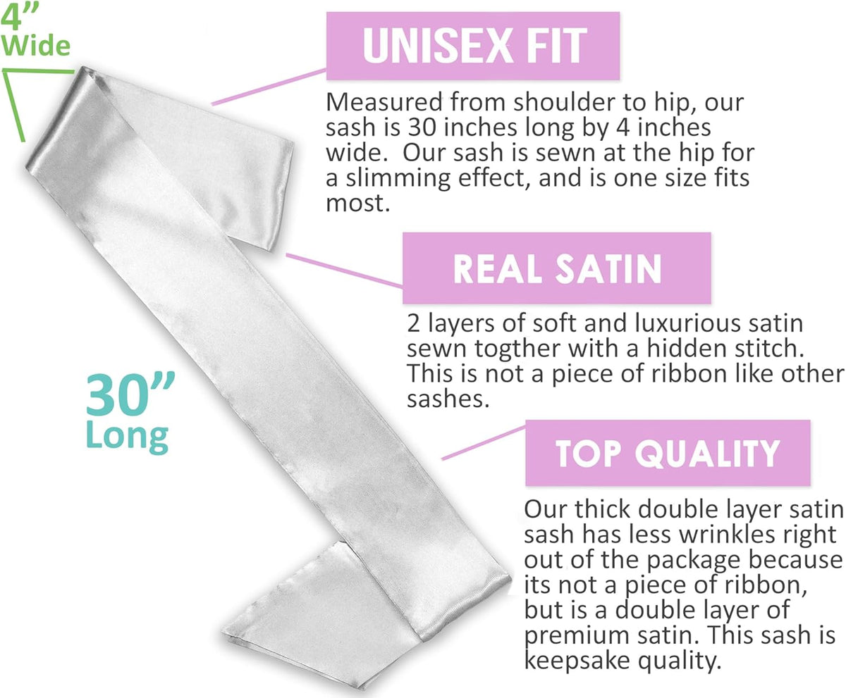 Bride Sash and Veil - BRIDAL GRADE SATIN Bride to Be Sash - Bachelorette Party Outfit - Bridal Shower Gifts