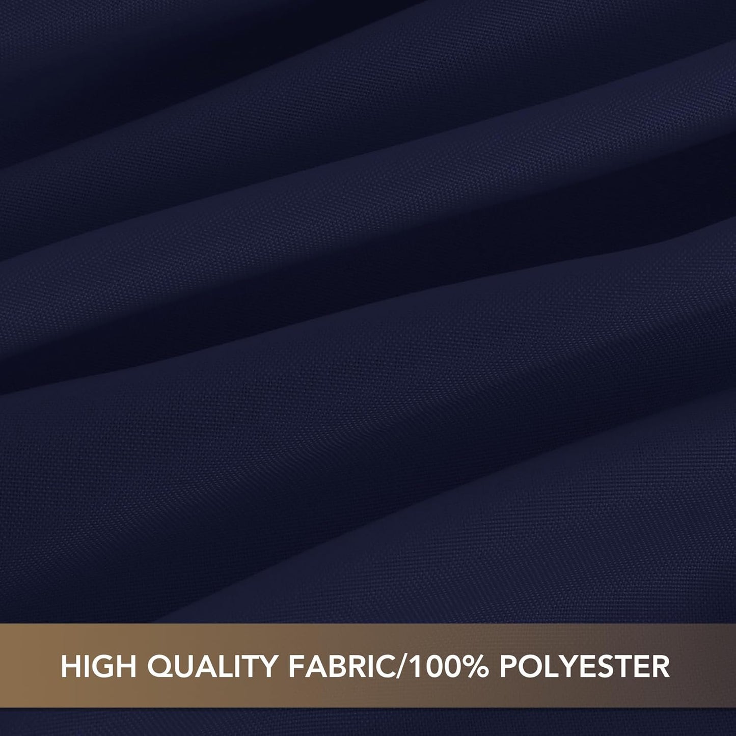 sancua Square Tablecloths 54x54 Inch, 2 Pack - Navy Blue Fabric Table Cloth for Square or Round Tables, Washable Polyester Table Cover for Dinner, Holiday Party, Decorative Display Tables