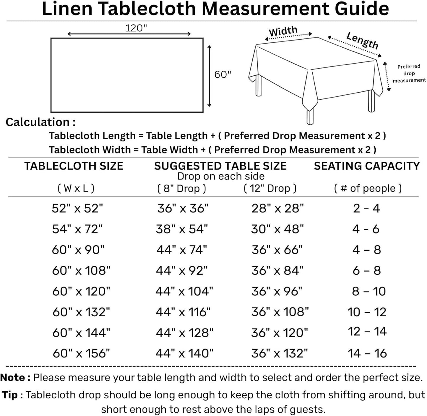 Solino Home Linen Tablecloth 60 x 120 Inch - 100% Pure Linen Chambray Navy Table Cloth for Rectangular Tables - Athena, Machine Washable Cloth Tablecloth for Fall, Thanksgiving, Christmas, Holiday
