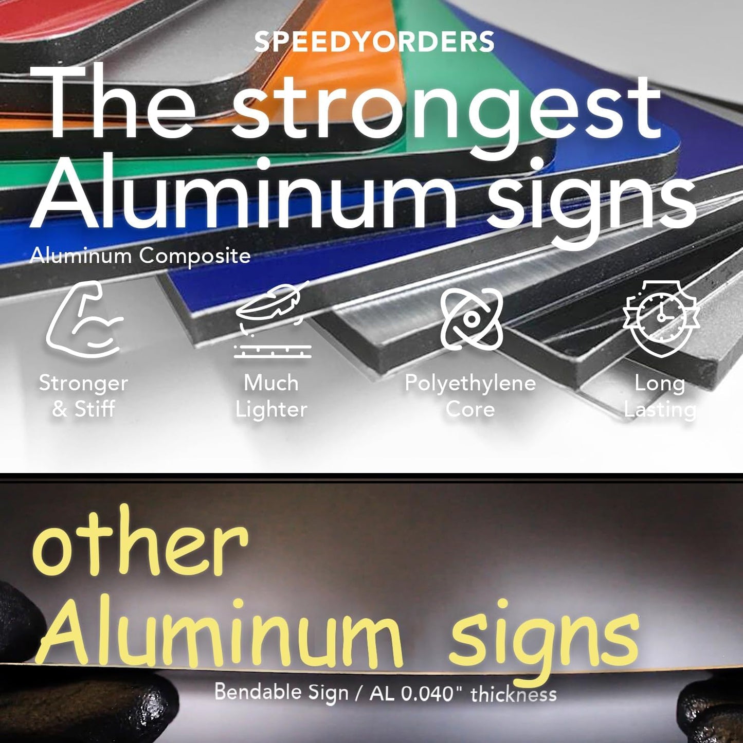 Custom Metal Signs, Personalized Aluminum, Customized Safety, Business Signs - Waterproof Outdoor, White Aluminum (Black & Yellow, 7x7 In)