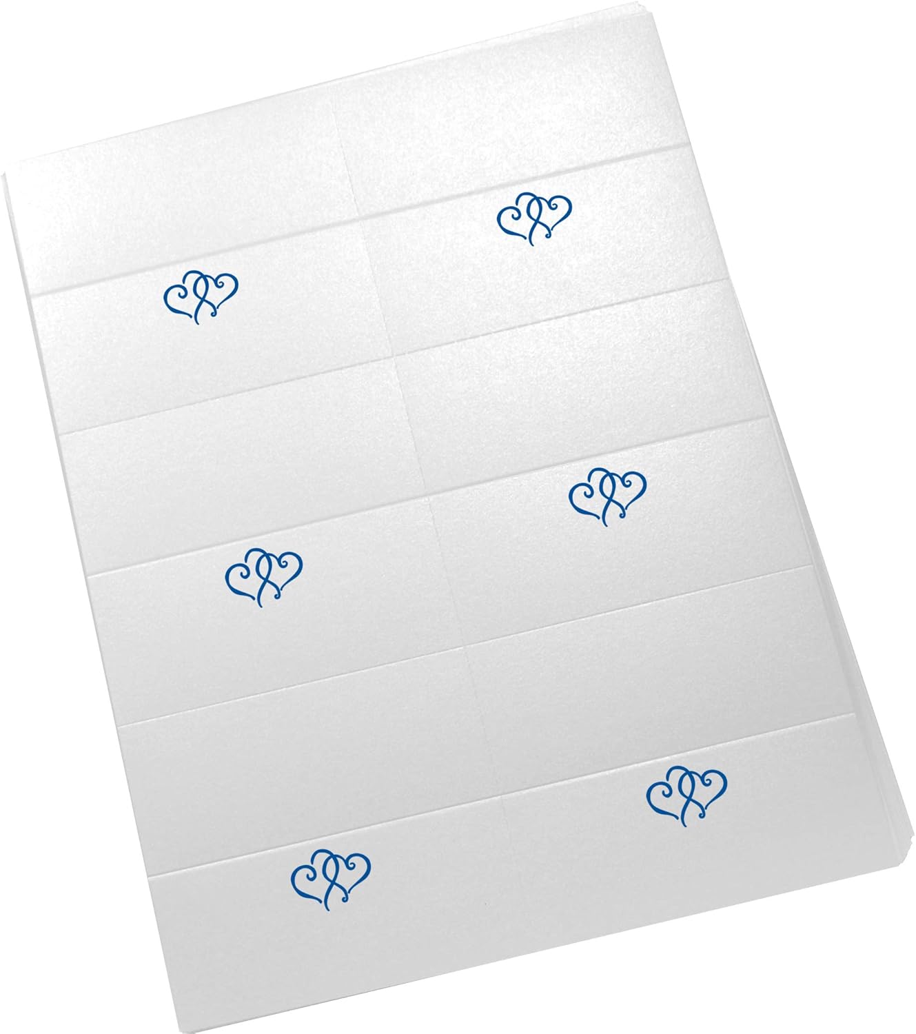 Linked Hearts Printable Place Cards, Royal Blue (Choose Color), Set of 150 (25 Sheets), Laser & Inkjet Printers - Wedding, Party, Dinner, and Special Events - Made in the USA