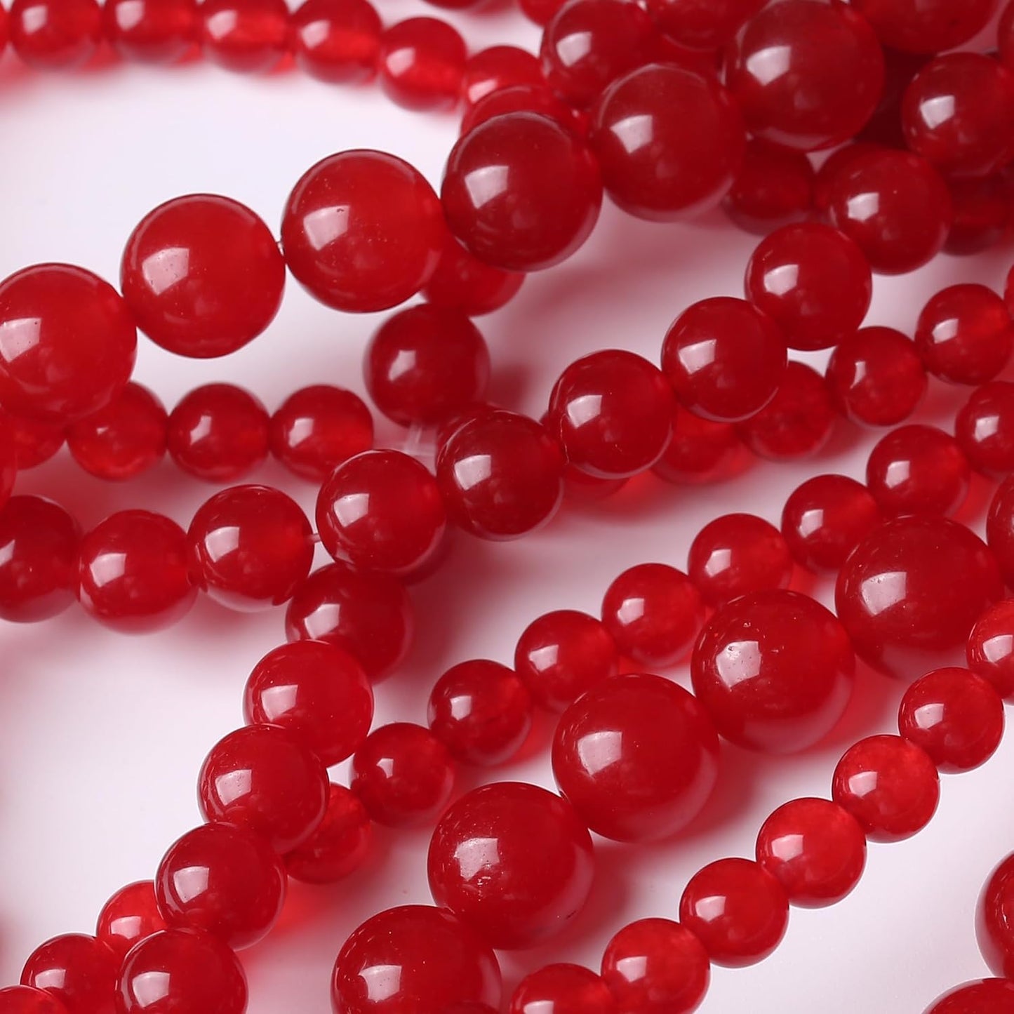 Carnelian Stone Beads Gemstone Round Crystal Energy Jade Beads Stone Beads for Jewelry Making DIY Bracelet Necklace Jewelry Making 1 Strand 15.5inch 35PCS 10MM