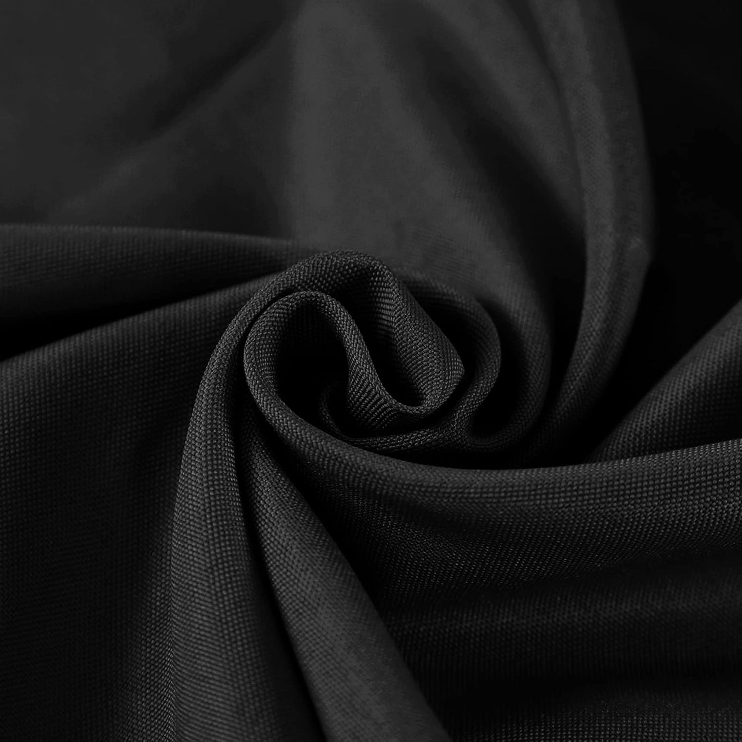 Fokitut 2 Pack Waterproof Round Tablecloth, 60 Inch, Stain Resistant and Wrinkle Polyester Table Cloth, Fabric Table Cover for Kitchen Dining, Wedding, Party, Holiday Dinner-Black