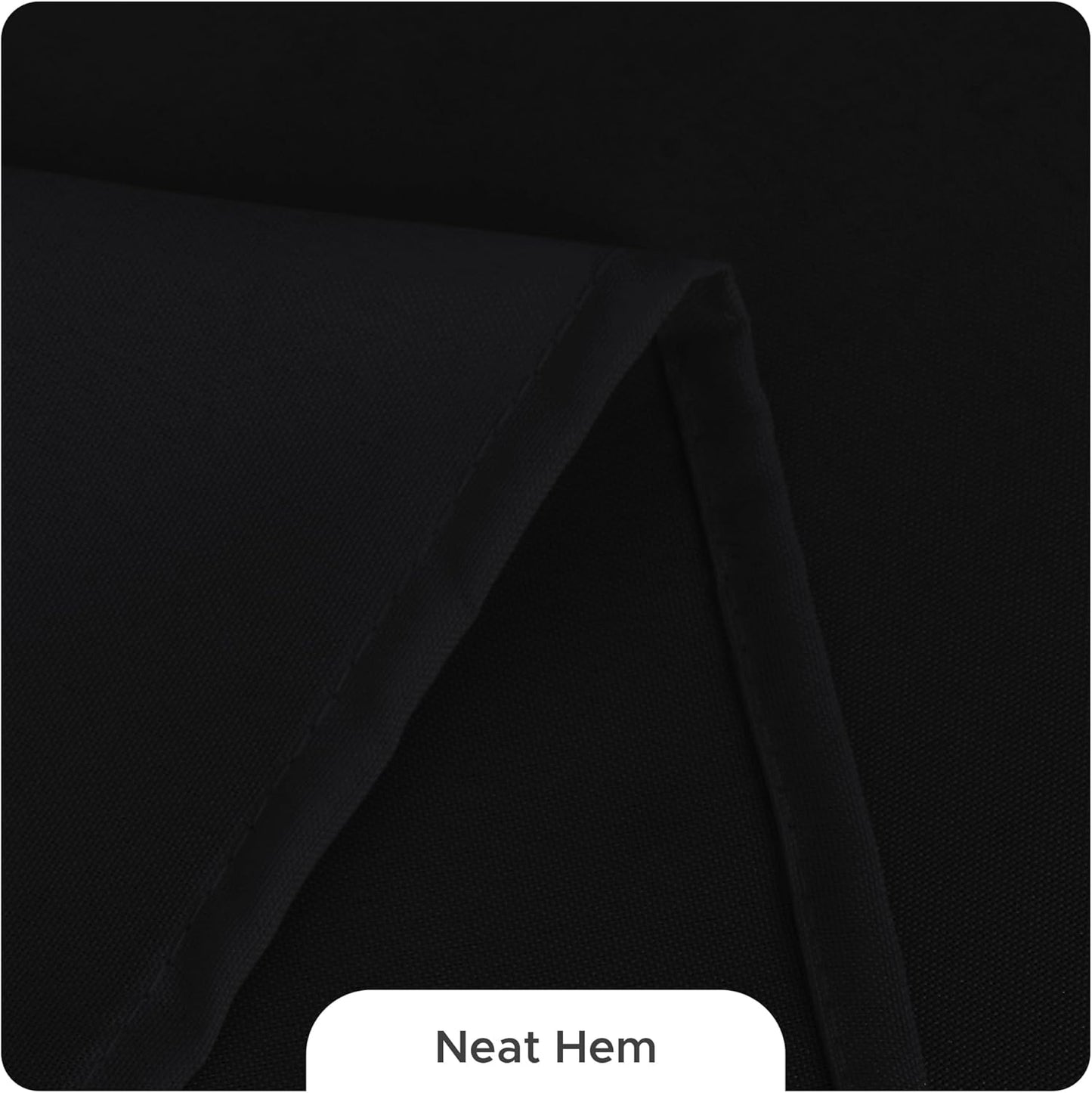 Fitable 10 Pack Rectangle Tablecloths: Stain Resistant Wrinkle Free Fabric Table Clothes, Washable Reusable Polyester Table Covers for Wedding Party Birthday Banquet Reception(Black, 70x120 Inch)