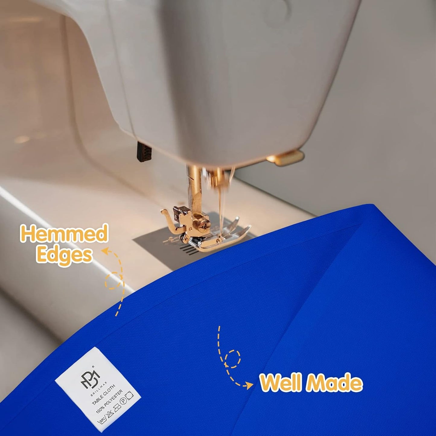 BRILLMAX 6 Pack Royal Blue Round Tablecloths 120 Inch - Circle Bulk Linen Polyester Fabric Washable Table Cloth Cover for Wedding Reception Banquet Birthday Party Buffet Restaurant