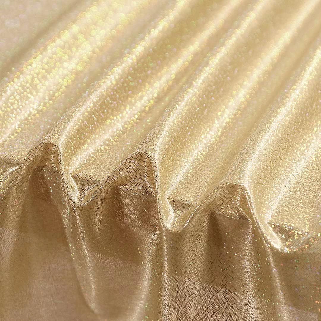 Fitable Sequin Tablecloth for Parties 90x132 Inch - Sparkle Glitter Table Cloth Laser Rectangle Overlay for Wedding Baby Shower Ceremony Birthday Holiday Banquet Decor, Khaki