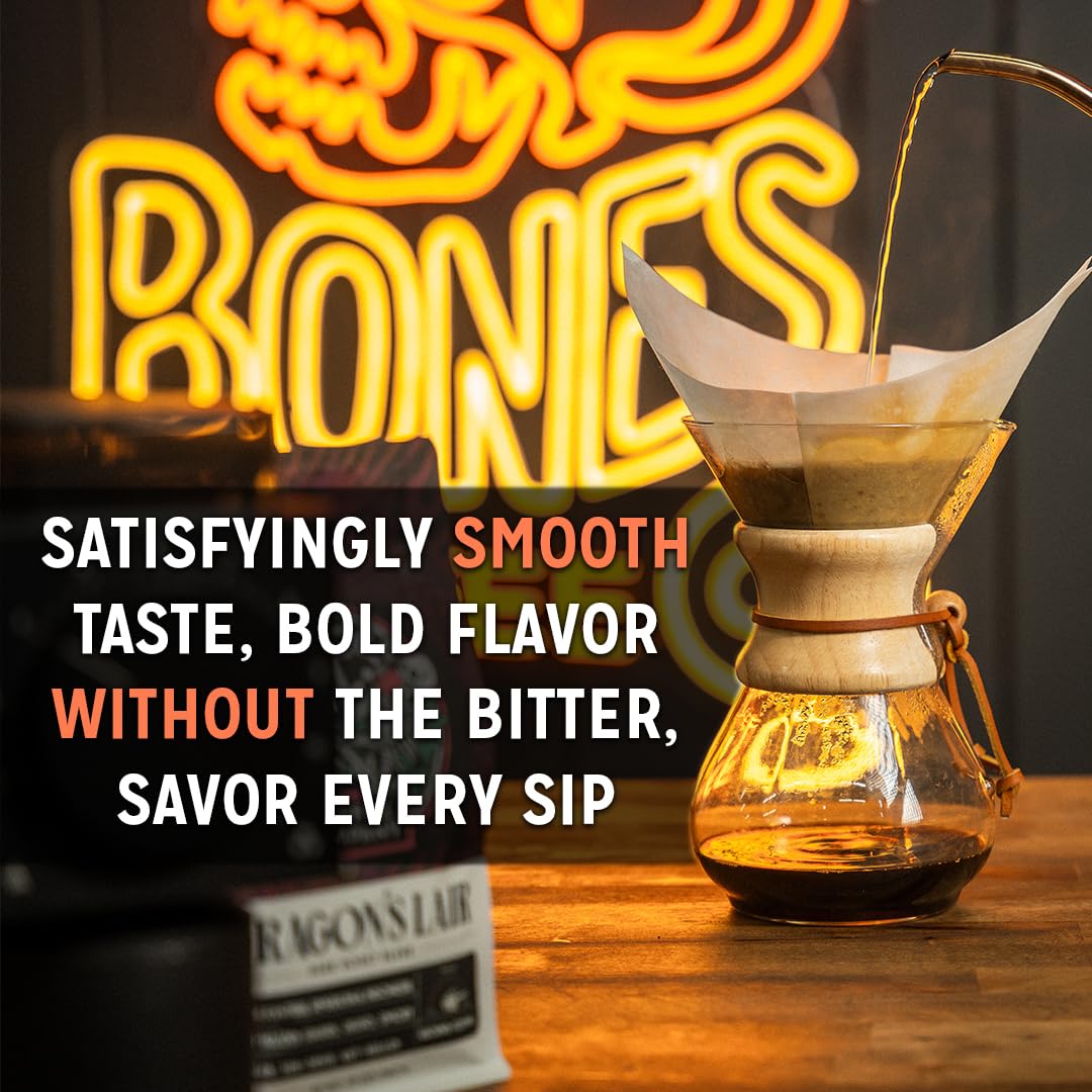 Bones Coffee Company Fall Favorites Pack, 5 Assorted Flavored Coffee Low Acid Medium Roast Arabica Beans Specialty Coffee Gifts, Auto Drip and French Press Compatible, 4 oz Pack of 5 Whole Bean