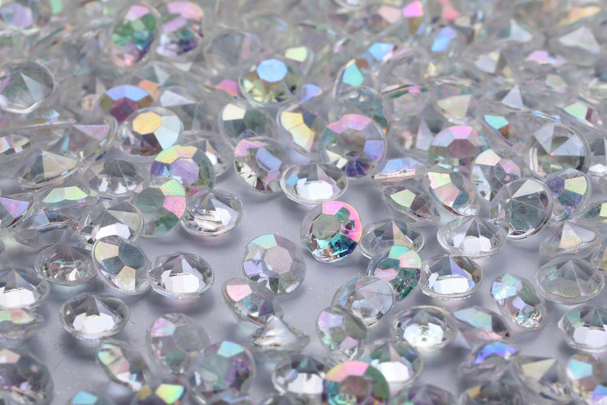 5000 pcs/Pack Wedding Table Scatter Confetti Crystals Acrylic Diamonds 6 mm Rhinestones for Wedding, Bridal Shower, Vase Beads Decorations (6mm, AB Clear)